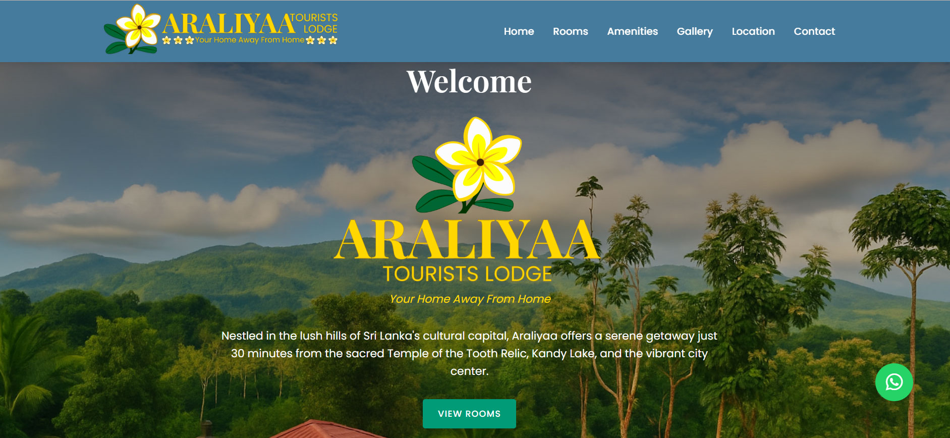 Araliyaa Tourists Lodge Website Design
